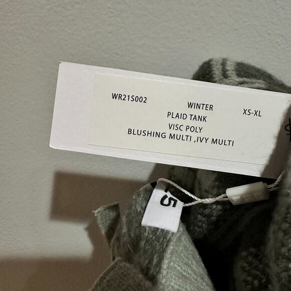 525 America Plaid Sweater Tank Top Gray Womens Small Preppy Casual School Girl - Picture 5 of 5